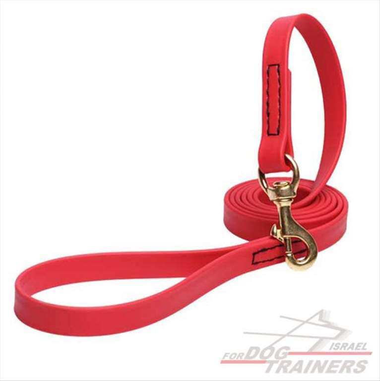 Поводок из биотана 1.8m. Красный ForDogTrainers.  Ширина 2 см